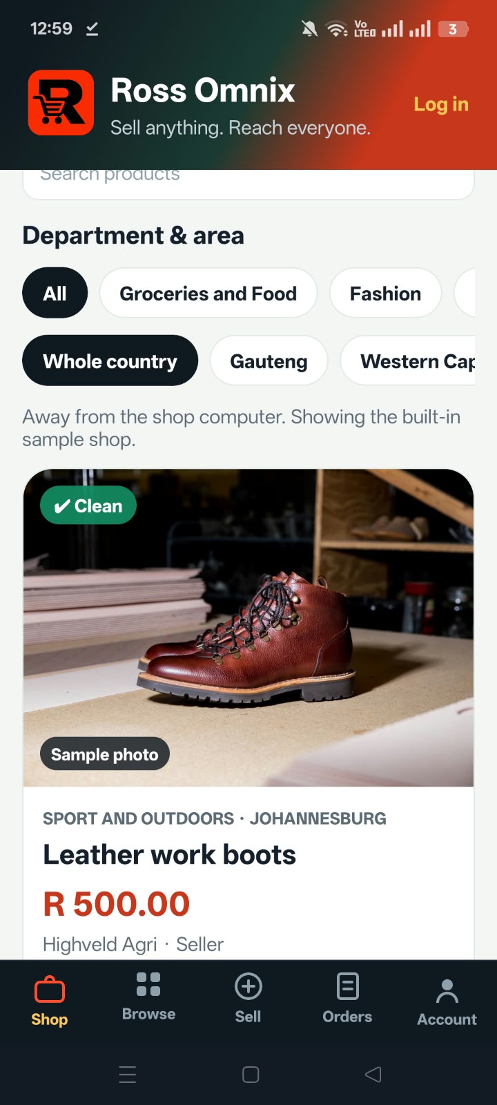 RossOmnix app screenshot